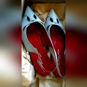 Stephane Kelian vintage(kind of) baby blue flat sandals size 7